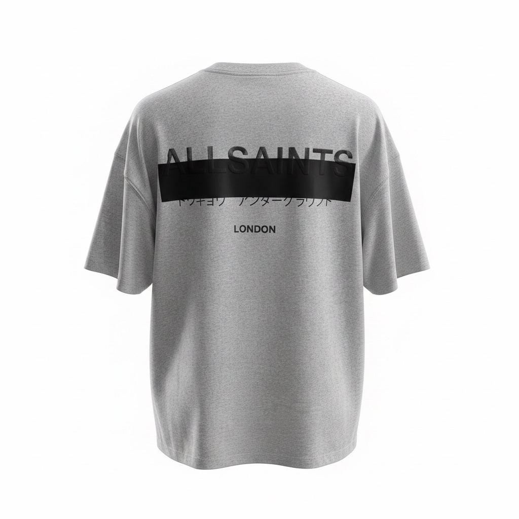 UNDERGROUND REDACT OVERSIZED EMBRIODERED LOGO T-SHIRT