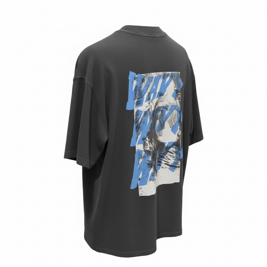 WAVEY OVERSIZED CREW NECK T-SHIRT