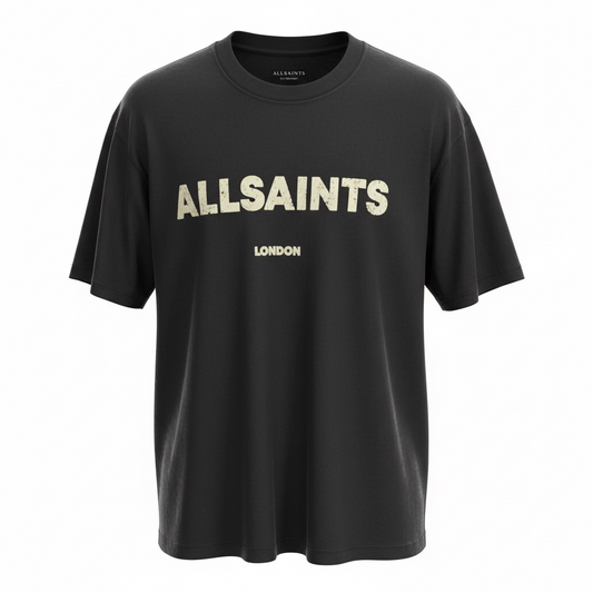 FLOCKER TEXTURED LOGO PRINT OVERSIZED T-SHIRT