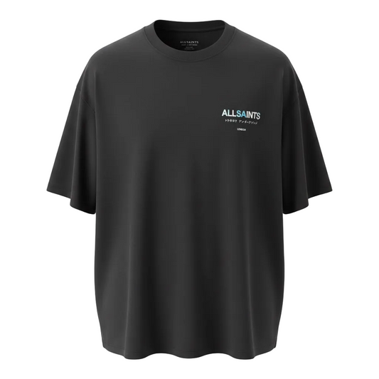UNDERGROUND OVERSIZED CREW NECK T-SHIRT BABY BLUE PRINT