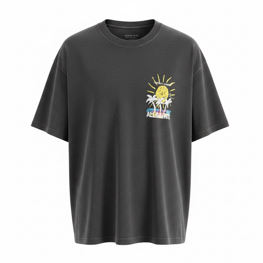 COVE CRAYON GRAPHIC OVERSIZED T-SHIRT