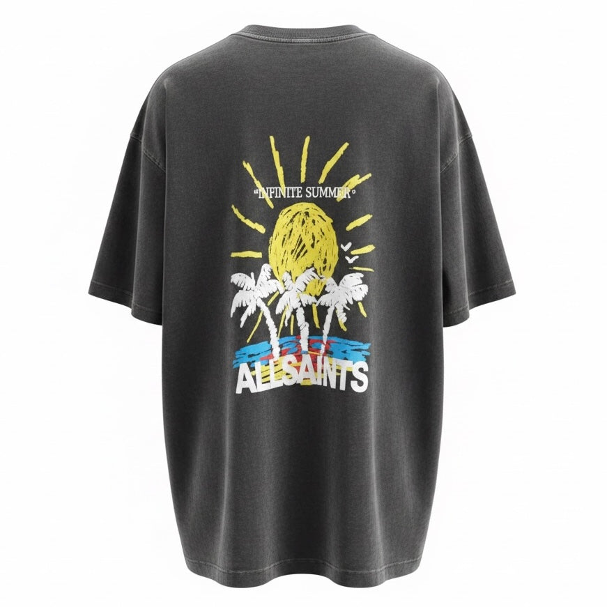 COVE CRAYON GRAPHIC OVERSIZED T-SHIRT