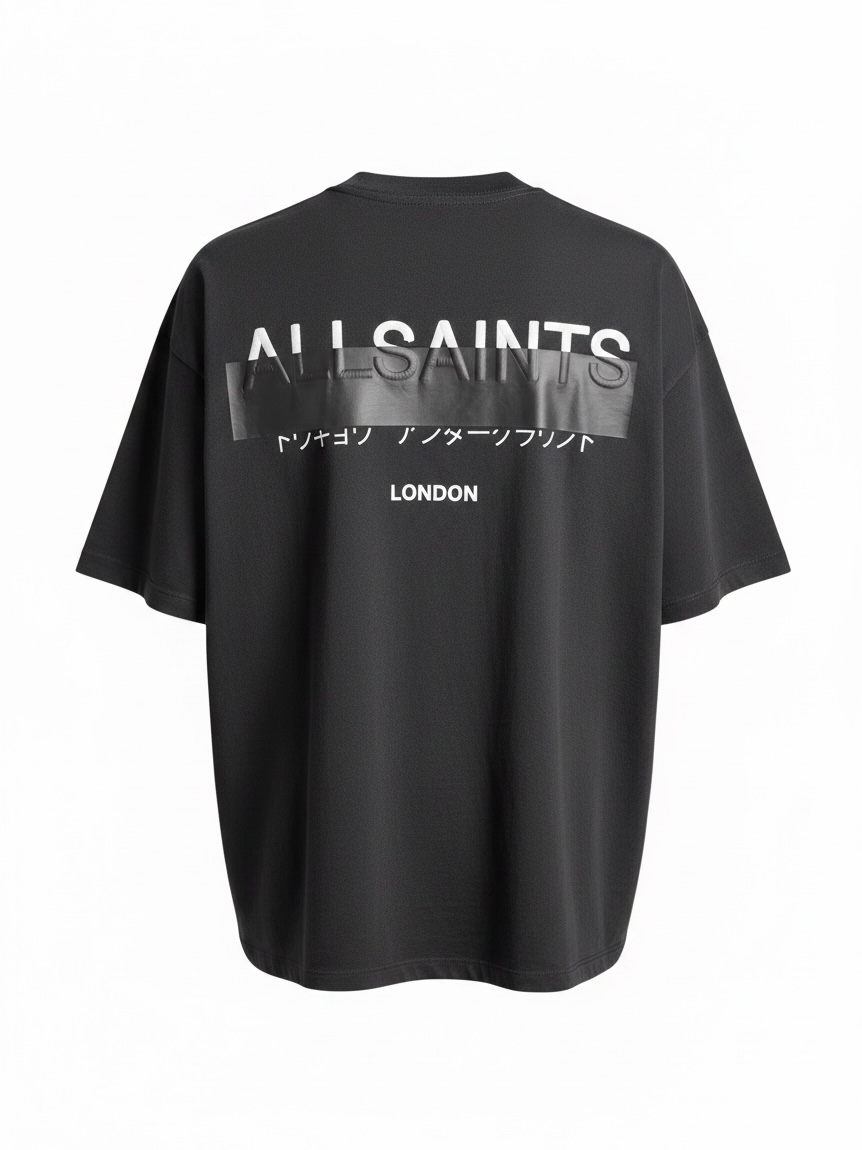 UNDERGROUND REDACT OVERSIZED EMBRIODERED LOGO T-SHIRT