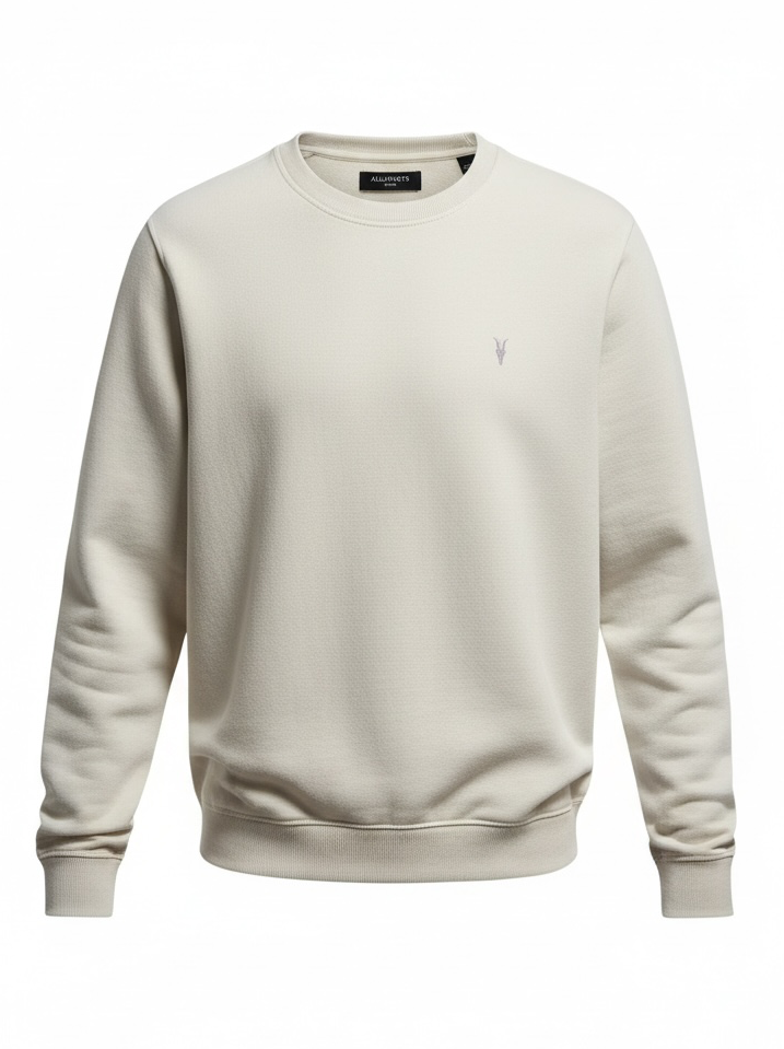 Raven Crew Neck Basic Light Cream