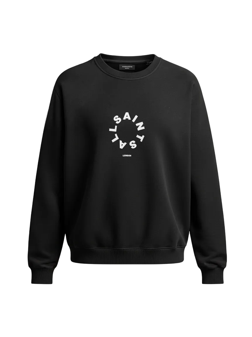 Raven Crew Neck Circle Logo Black