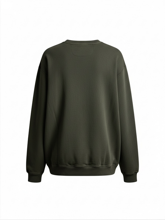 Mirror Crew Sweatshirt Hand Olive
