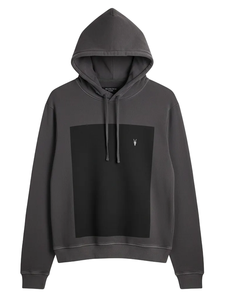 Raven Oth Hoodie Grey With Black Square