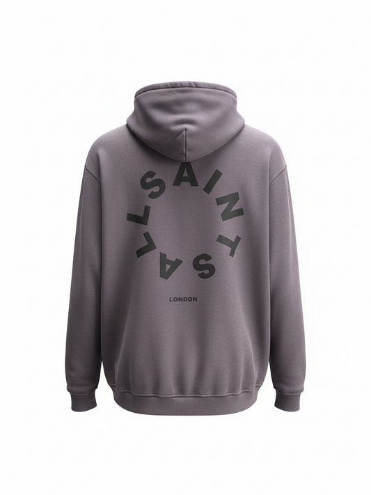 Raven Oth Grey Hoodie Circle Logo