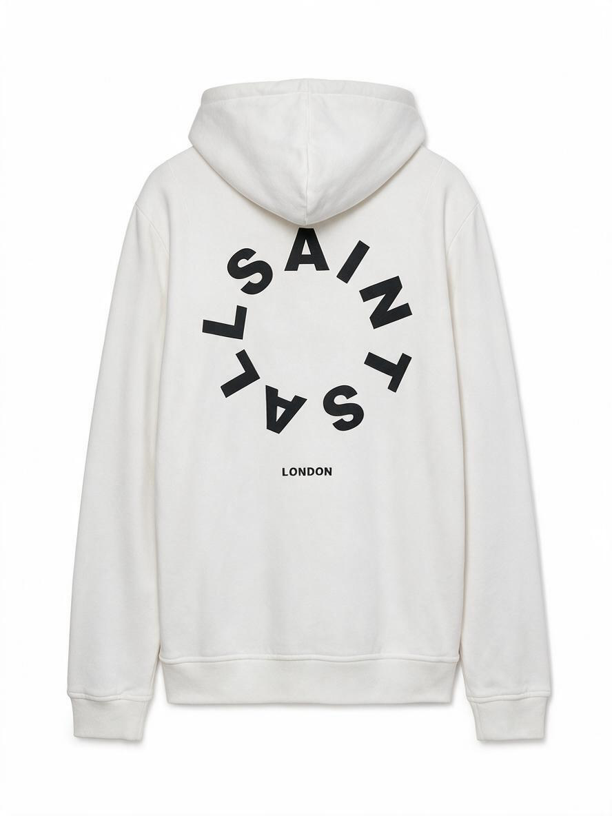 White Raven Oth Hoodie Circle White Logo