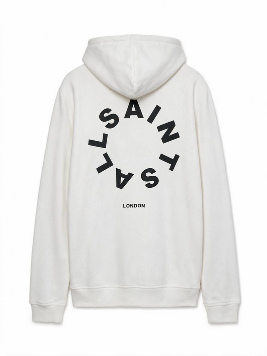 White Raven Oth Hoodie Circle White Logo