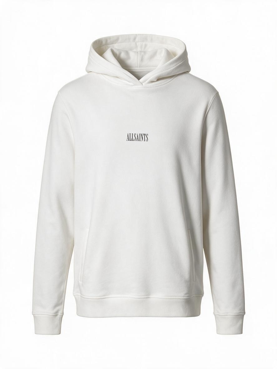 Ryder White Hoodie Black Middle Logo