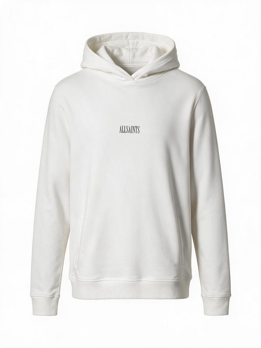 Ryder White Hoodie Black Middle Logo