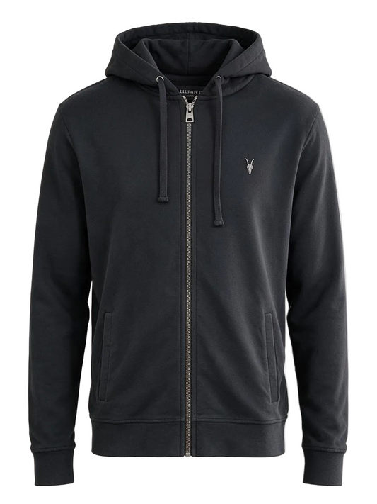 Light Raven Zip Hoodie Black