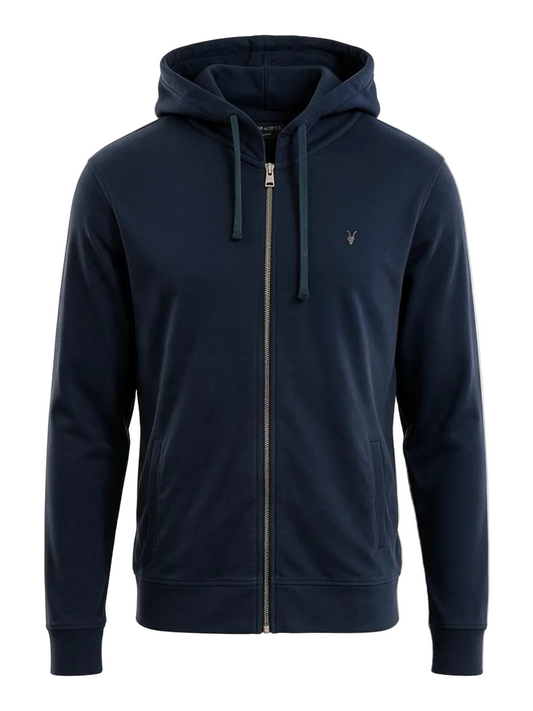 Light Raven Zip Hoodie Navy