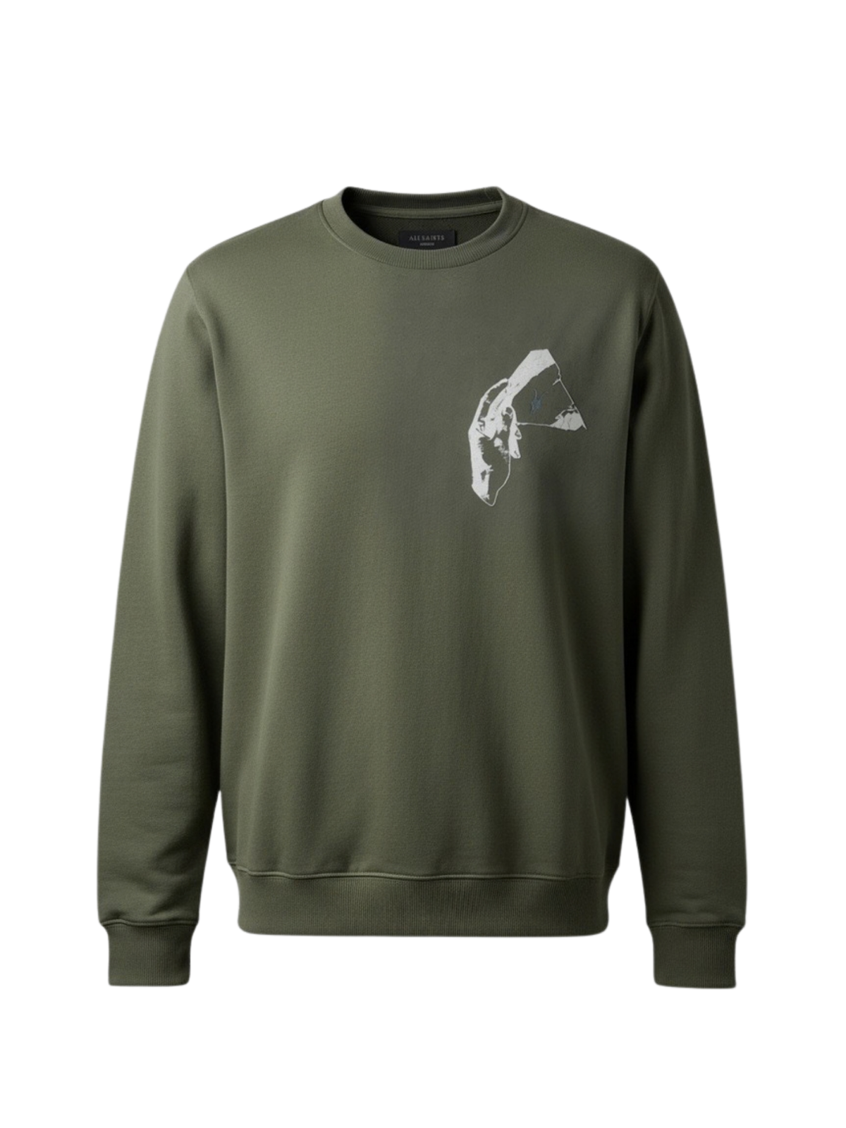 Mirror Crew Sweatshirt Hand Olive