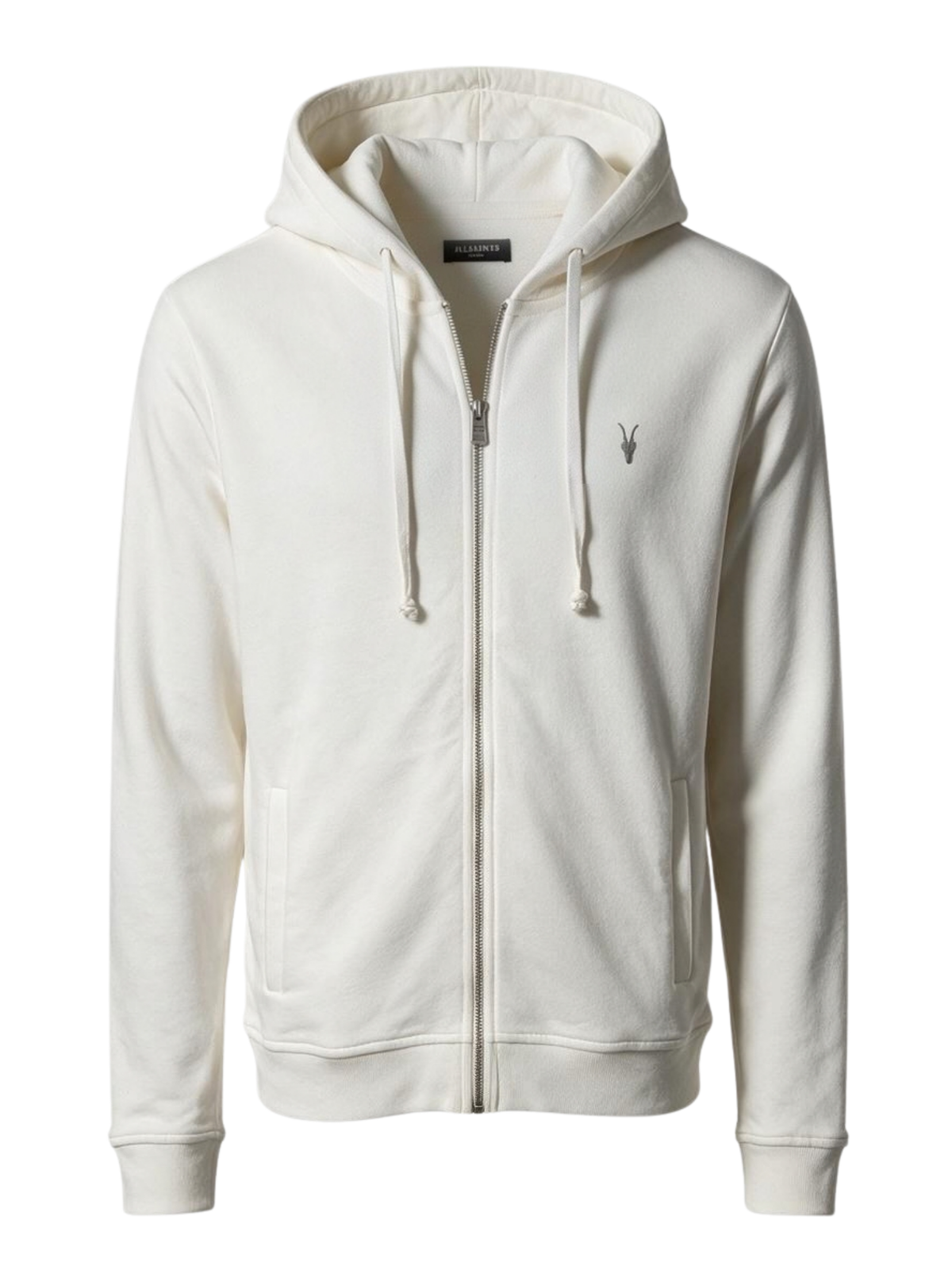Raven Zip Hoodie White